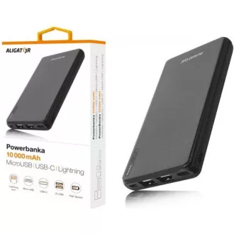 Powerbank 10000mAh 3v1 ALIGATOR
