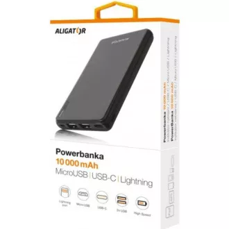 Powerbank 10000mAh 3v1 ALIGATOR