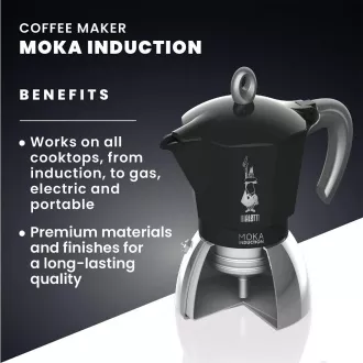 INDUKCIJSKA ČRNA 2P. MOKA ČAJNIK BIALETTI