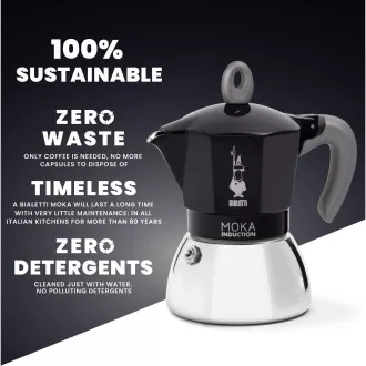 INDUKCIJSKA ČRNA 2P. MOKA ČAJNIK BIALETTI