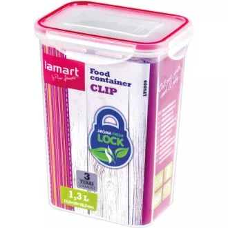 LT6009 PRAVOKOTNA POSODA 1,3L LAMART CLIP