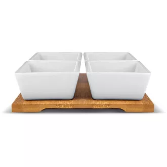 LT9018 SER.BOWLS 4 KOSI 19X19 BAMBUSOVIH SKLED LAMART