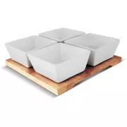 LT9018 SER.BOWLS 4 KOSI 19X19 BAMBUSOVIH SKLED LAMART