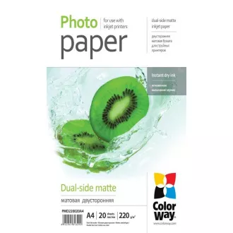 Fotopapir dvostranski mat A4 20 kosov COLORWAY