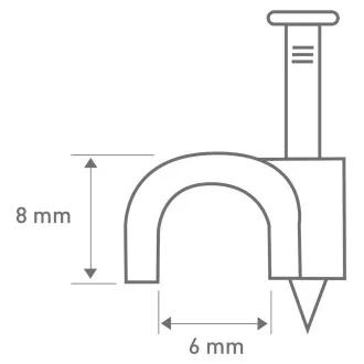 RCC 6 kabelska sponka 6mm 40pcs RETLUX