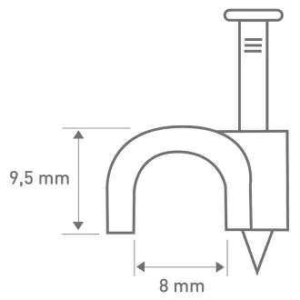 RCC 8 kabelska objemka 8mm 30pcs RETLUX
