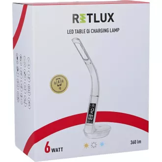 RTL 203 stm.LED svetilka.bela Qi 6W RETLUX