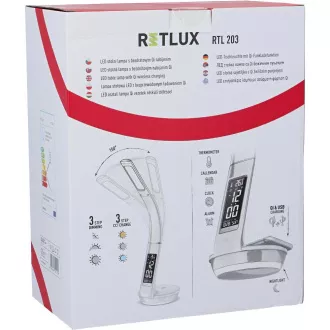 RTL 203 stm.LED svetilka.bela Qi 6W RETLUX