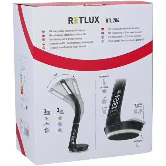 RTL 204 stm.LED svetilka.črna Qi 6W RETLUX