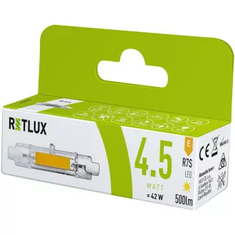 RLL 457 R7S J78 4,5W VODIL COB WW RETLUX