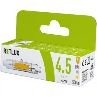 RLL 457 R7S J78 4,5W VODIL COB WW RETLUX