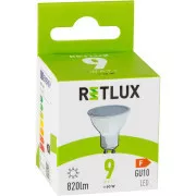 RLL 418 GU10 žarnica 9W CW RETLUX