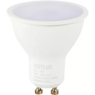 RLL 418 GU10 žarnica 9W CW RETLUX