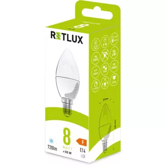 RLL 431 C37 E14 sveča 8W DL RETLUX