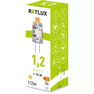 RLL 456 G4 1,2 W VODILA COB 12V WW RETLUX