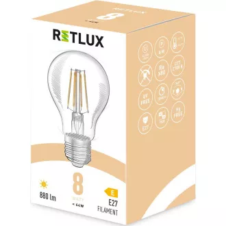 _RFL 402 Fil. A60 E27 žarnica 8 W WW RETLUX _RFL 402 Fil. A60 E27 žarnica 8 W WW RETLUX