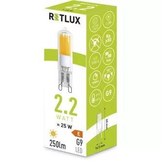 RLL 455 G9 COB 2,2W VODIL WW RETLUX