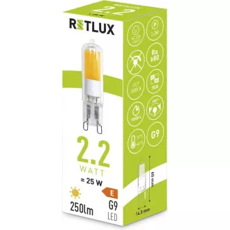RLL 455 G9 COB 2,2W VODIL WW RETLUX