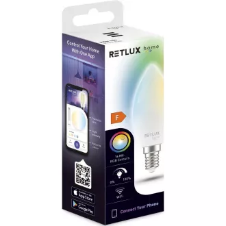 RSH 100 C37 E14 žarnica. 4,5W RGB CCT RETLUX