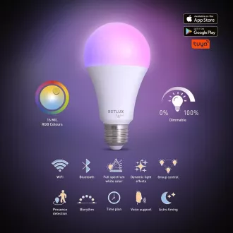 RSH 104 A70 E27 žarnica 14 W RGB CCT RETLUX