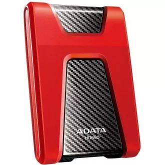 ADATA zunanji trdi disk 2TB USB 3.1 DashDrive Durable HD650, rdeč (gumijast, odporen na udarce)