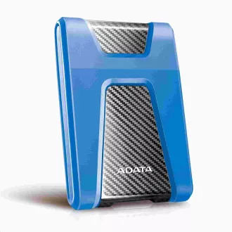 ADATA zunanji trdi disk 1TB USB 3.1 DashDrive Durable HD650, moder (gumijast, odporen na udarce)