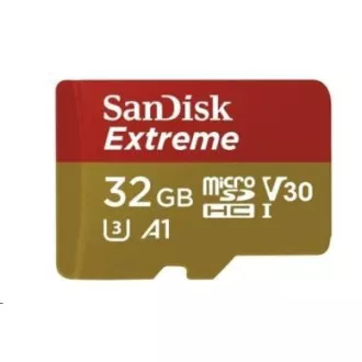 SanDisk MicroSDHC kartica 32 GB Extreme (100 MB/s, razred 10, UHS-I U3 V30)   adapter