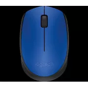 Logitech brezžična miška M171, modra