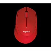Logitechova brezžična miška M330 Silent Plus, rdeča