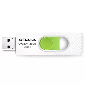 ADATA Flash disk 64 GB UV320, USB 3.1 Dash Drive, bela/zelena