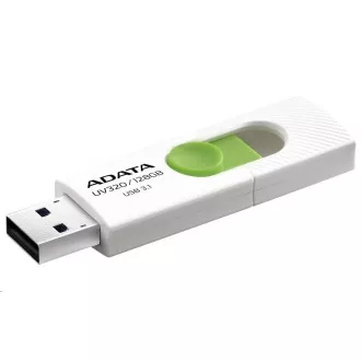 ADATA Flash disk 64 GB UV320, USB 3.1 Dash Drive, bela/zelena