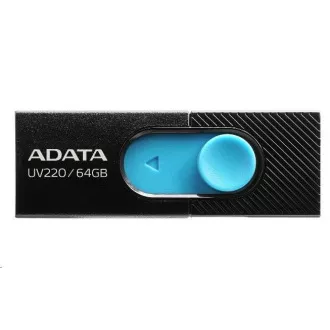 ADATA Flash disk 64 GB UV220, USB 2.0 Dash Drive, črna/modra