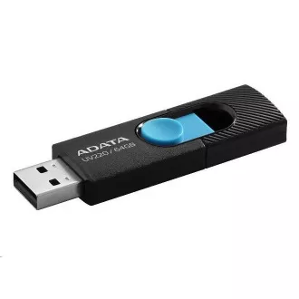 ADATA Flash disk 64 GB UV220, USB 2.0 Dash Drive, črna/modra