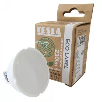 TESLA - LED MR163530-4, žarnica GU5,3 MR16, 3,5W, 12V, 230lm, 25 000h, 3000K toplo bela, 100°