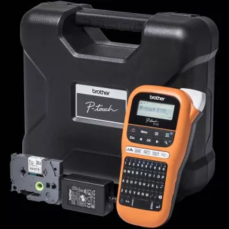 BROTHER tiskalnik nalepk PT-E110VP - 12 mm, TZe trak - označevalnik - za električarje - s kovčkom