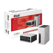 Club3D Priključna postaja USB-A 8v1, 1xHDMI, 1xDVI, 4xUSB, 1xRJ45, 1x3,5 mm, siva