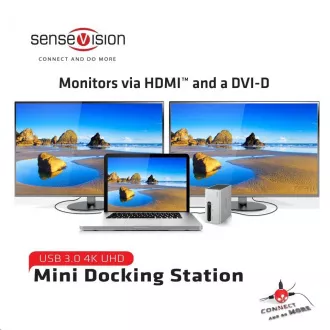 Club3D Priključna postaja USB-A 8v1, 1xHDMI, 1xDVI, 4xUSB, 1xRJ45, 1x3,5 mm, siva