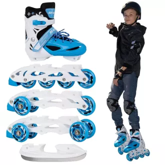 Rolerji 4v1 Enero KIDS - modri in beli, 34-37