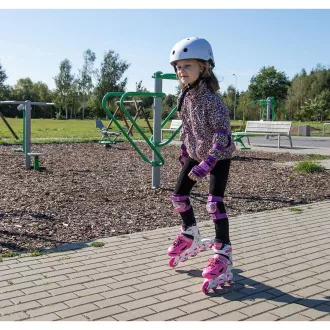 Rolerji 4v1 Enero KIDS - roza in bela, 30-33 - Razpakirano