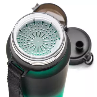 Športna plastenka iz tritana MTR, 1000 ml, črno-zelena
