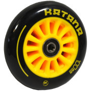 Rezervna kolesa za freestyle skuter - 100 mm PU, rumena, 2 kosa