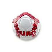 Nogometna žoga EURO velikosti 5, belo-rdeča
