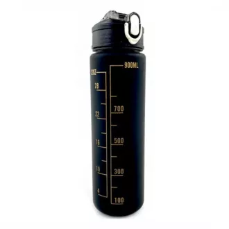 Motivacijska športna steklenica 3v1, 2000 ml   900 ml   300 ml, črna