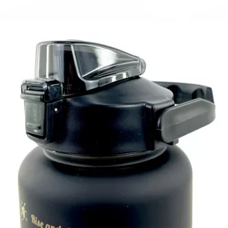 Motivacijska športna steklenica 3v1, 2000 ml   900 ml   300 ml, črna