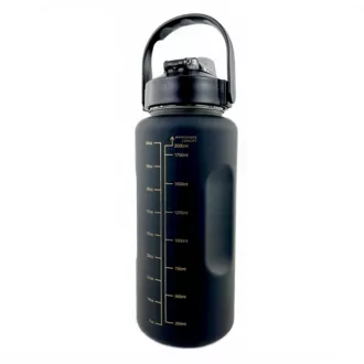 Motivacijska športna steklenica 3v1, 2000 ml   900 ml   300 ml, črna
