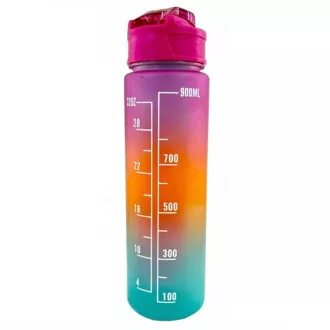 Motivacijska športna steklenica 3v1, 2000 ml   900 ml   300 ml, črna