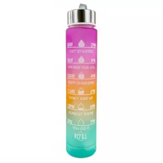 Motivacijska športna steklenica 3v1, 2000 ml   900 ml   300 ml, črna