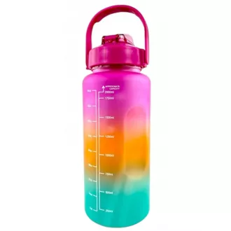 Motivacijska športna steklenica 3v1, 2000 ml   900 ml   300 ml, črna