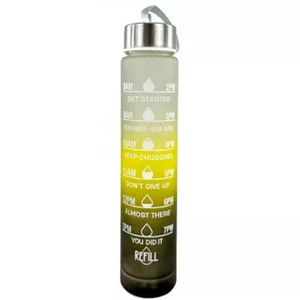 Motivacijska športna steklenica 3v1, 2000 ml   900 ml   300 ml, črna