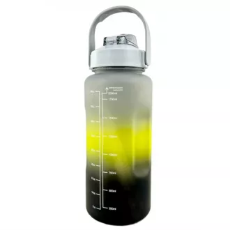 Motivacijska športna steklenica 3v1, 2000 ml   900 ml   300 ml, črna